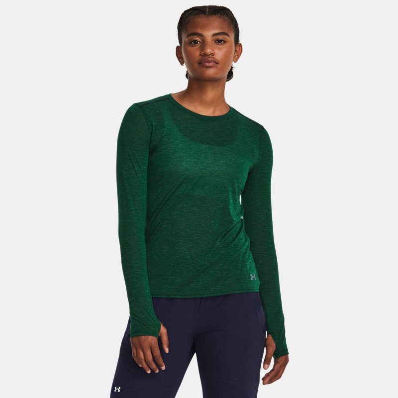 Women's Under Armour Anywhere Long Sleeve Greenwood / Midnight Navy / Reflective XS